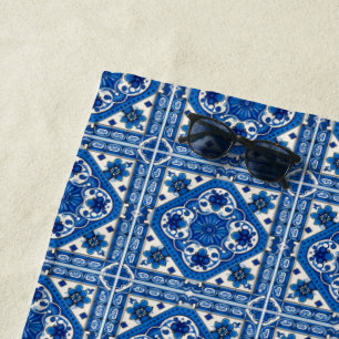 Mittelmeer-Fliesen, Portugal, Azulejo, Majolica Strandtuch