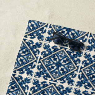 Mittelmeer-Fliesen, Portugal, Azulejo, Majolica Strandtuch