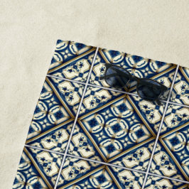 Mittelmeer-Fliesen, Portugal, Azulejo, Majolica Strandtuch