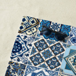 Mittelmeer-Fliesen, Portugal, Azulejo, Majolica Strandtuch