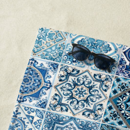 Mittelmeer-Fliesen, Portugal, Azulejo, Majolica Strandtuch