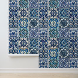 Mittelmeer-Fliesen, Portugal, Azulejo, Majolica Tapete