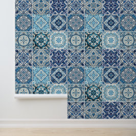 Mittelmeer-Fliesen, Portugal, Azulejo, Majolica Tapete