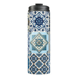 Mittelmeer-Fliesen, Portugal, Azulejo, Majolica Thermosbecher