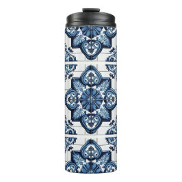 Mittelmeer-Fliesen, Portugal, Azulejo, Majolica Thermosbecher