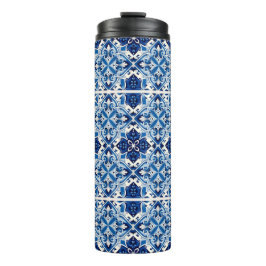 Mittelmeer-Fliesen, Portugal, Azulejo, Majolica Thermosbecher