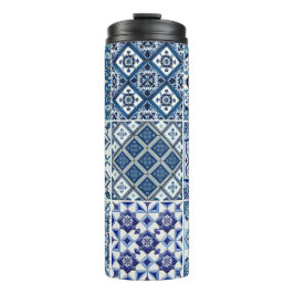 Mittelmeer-Fliesen, Portugal, Azulejo, Majolica Thermosbecher