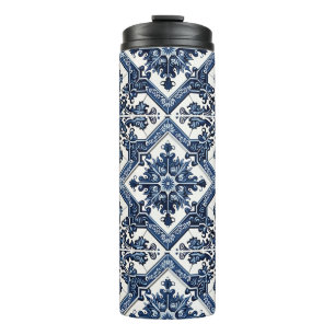 Mittelmeer-Fliesen, Portugal, Azulejo, Majolica Thermosbecher