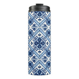 Mittelmeer-Fliesen, Portugal, Azulejo, Majolica Thermosbecher