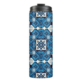 Mittelmeer-Fliesen, Portugal, Azulejo, Majolica Thermosbecher