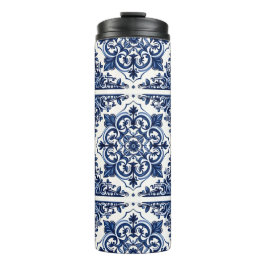 Mittelmeer-Fliesen, Portugal, Azulejo, Majolica Thermosbecher