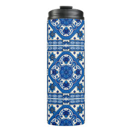 Mittelmeer-Fliesen, Portugal, Azulejo, Majolica Thermosbecher