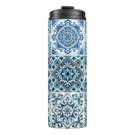 Mittelmeer-Fliesen, Portugal, Azulejo, Majolica Thermosbecher