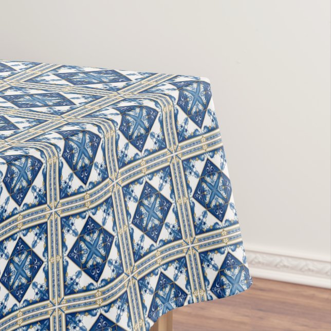 Mittelmeer-Fliesen, Portugal, Azulejo, Majolica Tischdecke (Beispiel)