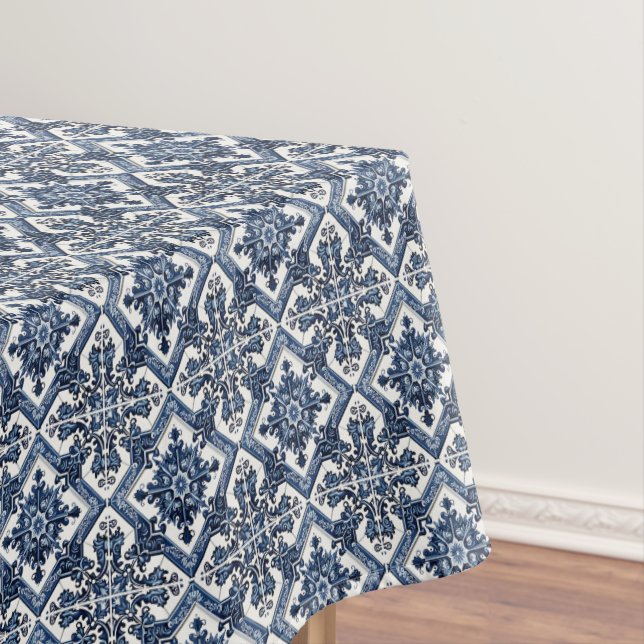 Mittelmeer-Fliesen, Portugal, Azulejo, Majolica Tischdecke (Beispiel)