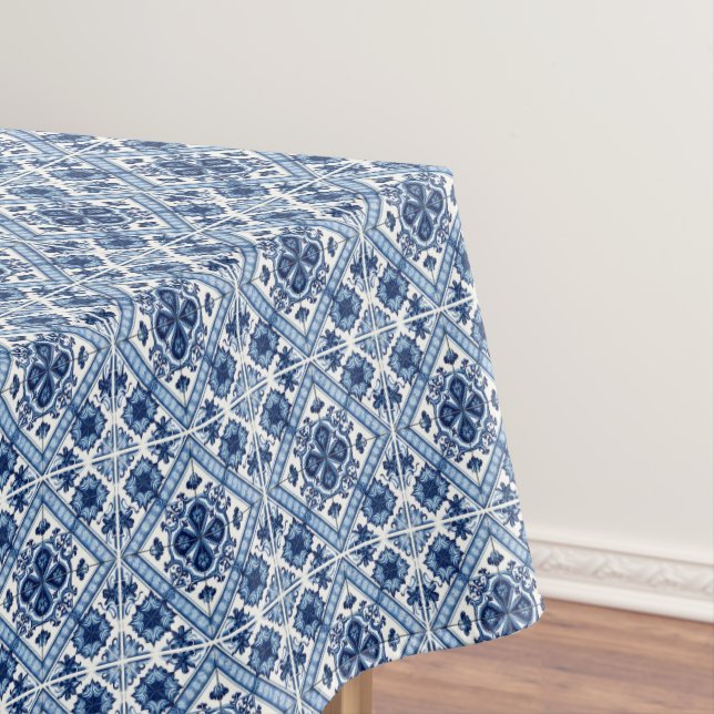 Mittelmeer-Fliesen, Portugal, Azulejo, Majolica Tischdecke (Beispiel)