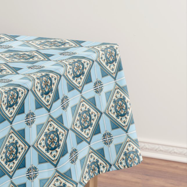 Mittelmeer-Fliesen, Portugal, Azulejo, Majolica Tischdecke (Beispiel)