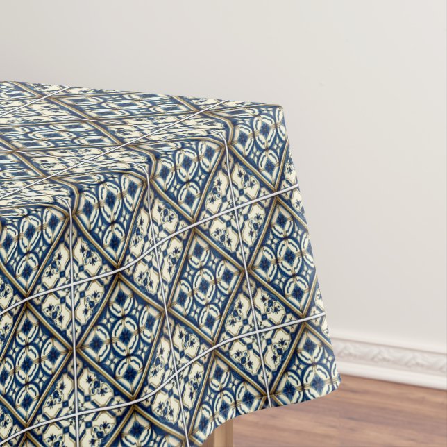 Mittelmeer-Fliesen, Portugal, Azulejo, Majolica Tischdecke (Beispiel)