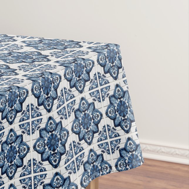 Mittelmeer-Fliesen, Portugal, Azulejo, Majolica Tischdecke (Beispiel)