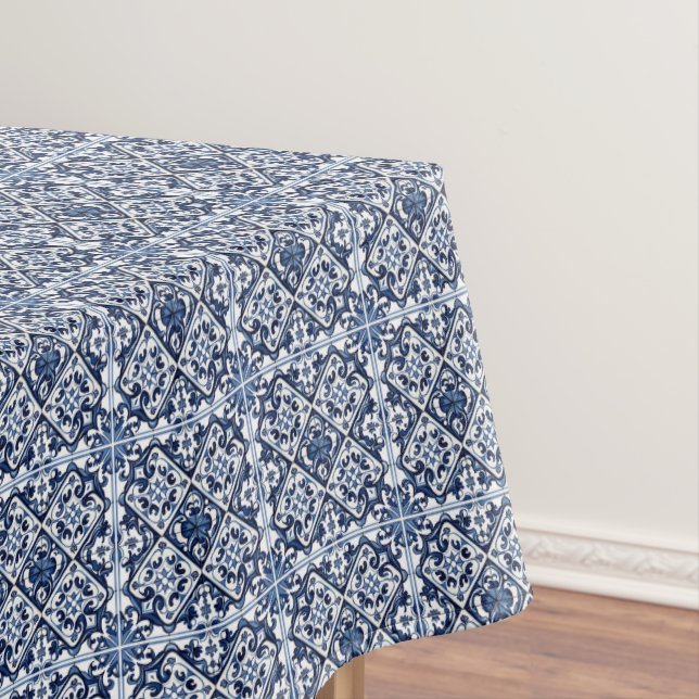 Mittelmeer-Fliesen, Portugal, Azulejo, Majolica Tischdecke (Beispiel)