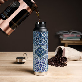 Mittelmeer-Fliesen, Portugal, Azulejo, Majolica Trinkflasche