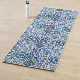 Mittelmeer-Fliesen, Portugal, Azulejo, Majolica Yogamatte