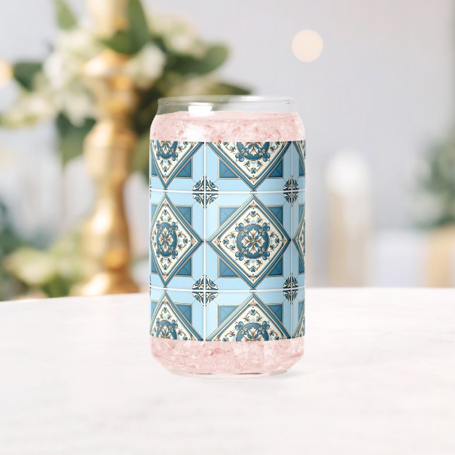 Mittelmeer-Fliesen, Portugiesisch, Azulejo, Majoli Dosenglas (Insitu (Hochzeit))