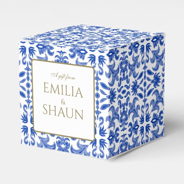 Mittelmeer-Gastgeschenk Hochzeit Geschenkschachtel (Vorderseite)