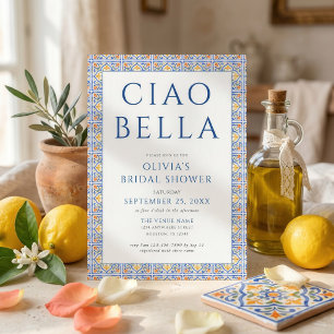 Mittelmeer-Italienische Ciao Bella-Brautparty Einladung