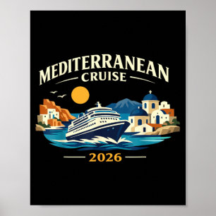 Mittelmeer-Kreuzfahrt 2026 Europa Urlaubsreise Poster
