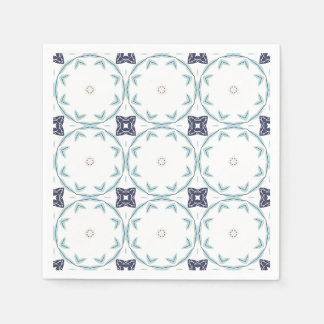 Mittelmeer-Küsten-Geometrie-Fliesen-Decoupage Serviette