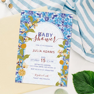 Mittelmeer-Limonie Amalfi-Küste Baby Shower Einladung