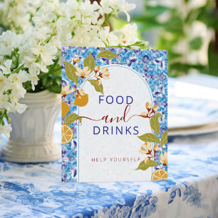 Mittelmeer-Limonie Amalfi-Küste Baby Shower Poster