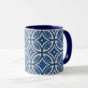 Mittelmeer Lotus Tile Muster - Der weiße Lotus Tasse