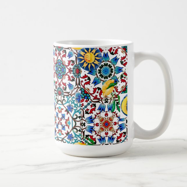 Mittelmeer, Marokko, Mosaik, Zitronenkunst Kaffeetasse (Rechts)