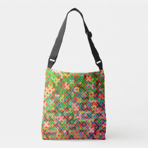 Mittelmeer-Mosaik-Crossbody-Beutel Tragetaschen Mit Langen Trägern