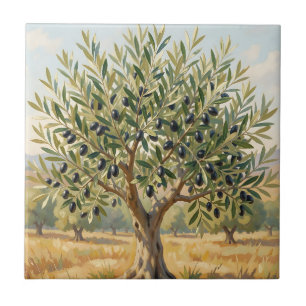 Mittelmeer-Olivenbaum-Landschaft Fliese