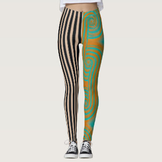 Mittelmeer-Poolwasser, Klassische Streifen & Griec Leggings