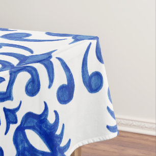 Mittelmeer Portugiesische Blaue Fliese Tischdecke