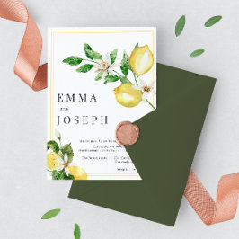 Mittelmeer Sommerlemon hellgelbe Hochzeit Einladung