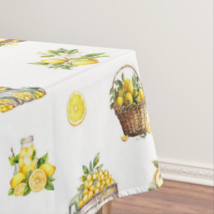 Mittelmeer Sommerlemon Muster Tischdecke