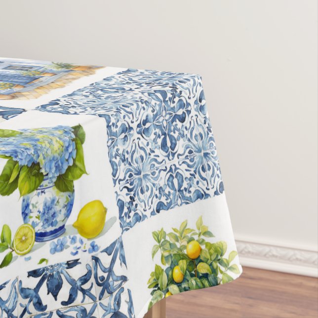 Mittelmeer Sommerlemon Muster Tischdecke (Beispiel)