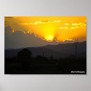 Mittelmeer-Sonnenuntergang Poster