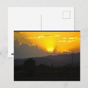 Mittelmeer-Sonnenuntergang Postkarte