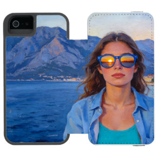 Mittelmeer-Sonnenuntergangsreflexionen – Moderne K Incipio Watson™ iPhone 5 Geldbörsen Hülle