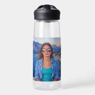 Mittelmeer-Sonnenuntergangsreflexionen – Moderne K Trinkflasche