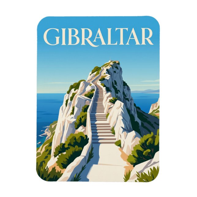 Mittelmeer-Stufen Gibraltar Magnet (Vertikal)