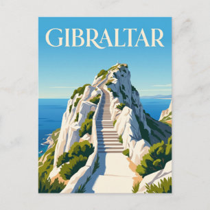 Mittelmeer-Stufen Gibraltar Postkarte