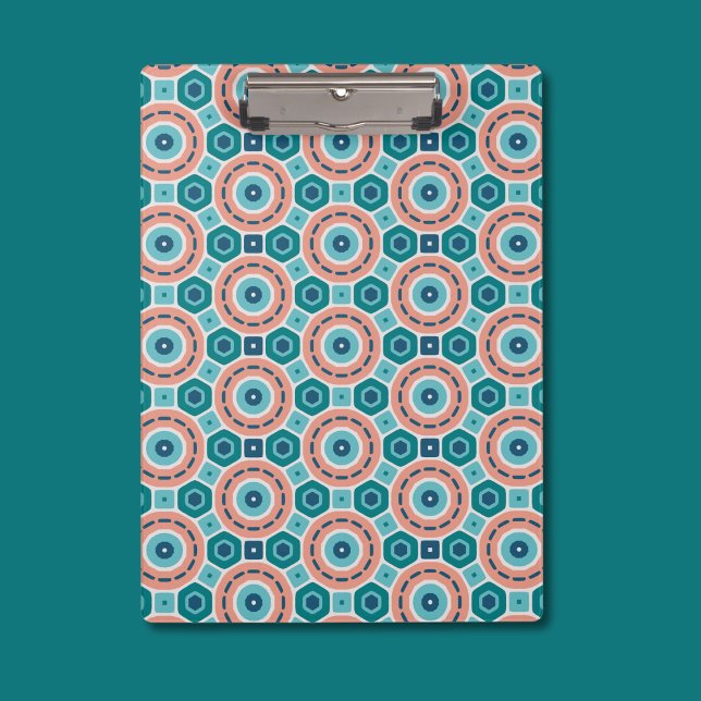 Mittelmeer Summer Vibes Geometric Muster Klemmbrett (Von Creator hochgeladen)