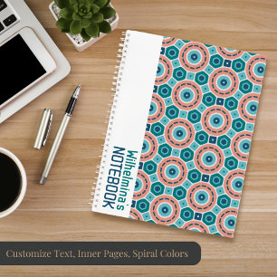 Mittelmeer Summer Vibes Geometric Muster Notizbuch